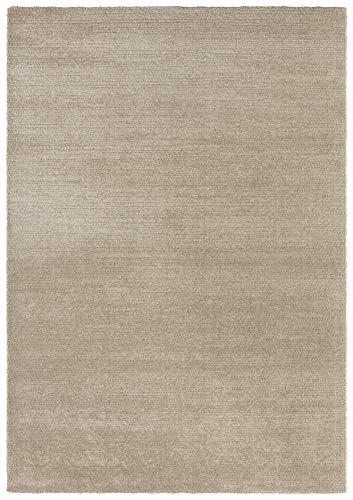 Elle Decoration Loos Teppich Moderner Flauschiger Kurzflor Wohnzimmerteppich – Scandi-Look Hoch Tief Effekt Modern Weich - für Wohnzimmer Schlafzimmer Küche oder Esszimmer Beige Braun, 200x290cm von ELLE Decoration