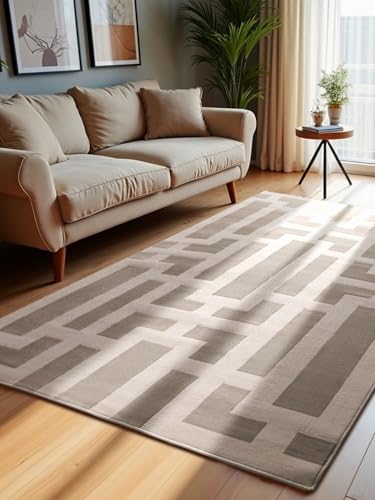 Elle Decoration Design Teppich Onyx - Moderner Wohnzimmerteppich, Kurzflor, Geometrisches Muster, Weich, Glamourös, Glanz-Effekt für Wohnzimmer, Schlafzimmer, Flur - Creme Grau, 200x280cm Elle Decoration Design Teppich Onyx - Moderner Wohnzimmerteppich, Kurzflor, Geometrisches Muster, Weich, Glamourös, Glanz-Effekt für Wohnzimmer, Schlafzimmer, Flur - Creme Grau, 200x280cm von Elle Decoration