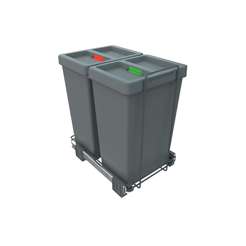 Elletipi Ecofil 2.0 PF01 44B2 CR Mülleimer zur Mülltrennung FLIP UP ausziehbar für Basis von ELLETIPI 1954