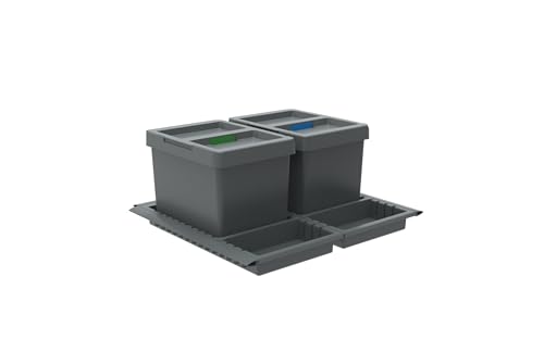 Elletipi PTC22 06050 2CR C97 PPV Mülleimer 2.0 Differenziert durch Schublade Deckel Flip Up von ELLETIPI 1954