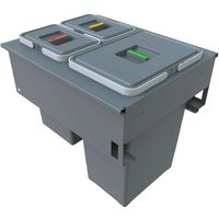 Elletipi Square 2.0 - Eingebauter Abfallbehälter, geteilt, 40 l PA3 LEC5045A von ELLETIPI