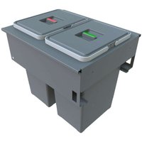 Elletipi - Square 2.0 - Eingebauter Abfallbehälter, geteilt, 48 l PA3 LEC5045B von ELLETIPI
