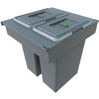 Elletipi - Square 2.0 - Eingebauter Abfallbehälter, geteilt, 70 l PA3 INC5060F von ELLETIPI