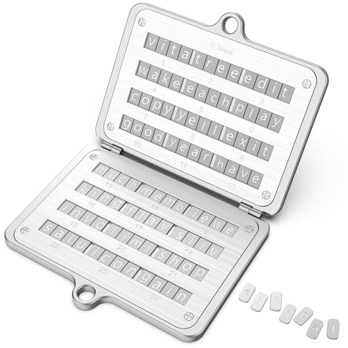 ELLIPAL Krypto-Seed-Phrase-Aufbewahrung, 316 Edelstahl Mit Schloss, 24 Wörter Backup, Kompatibel Mit BIP39 Hardware-Wallets, Ledger, Trezor von ELLIPAL