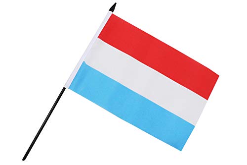 Fahne Flagge 23x15cm mit schwarzem Kunststoffstab (Luxembourg) von ELLUG