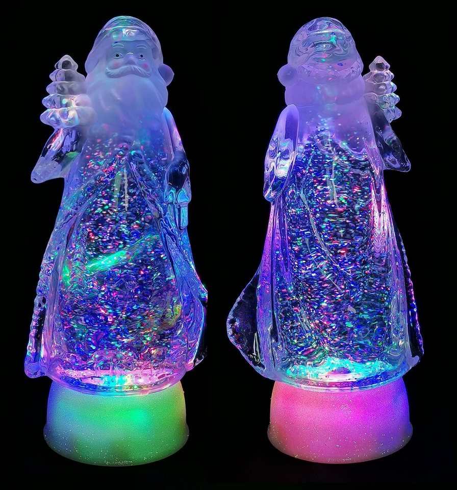 ELLUG Schneekugel Schneekugel mit Regenbogen LED Glitzerantrieb als Weihnachtsdeko von ELLUG