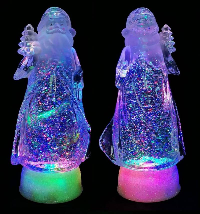 ELLUG Schneekugel Schneekugel mit Regenbogen LED Glitzerantrieb von ELLUG