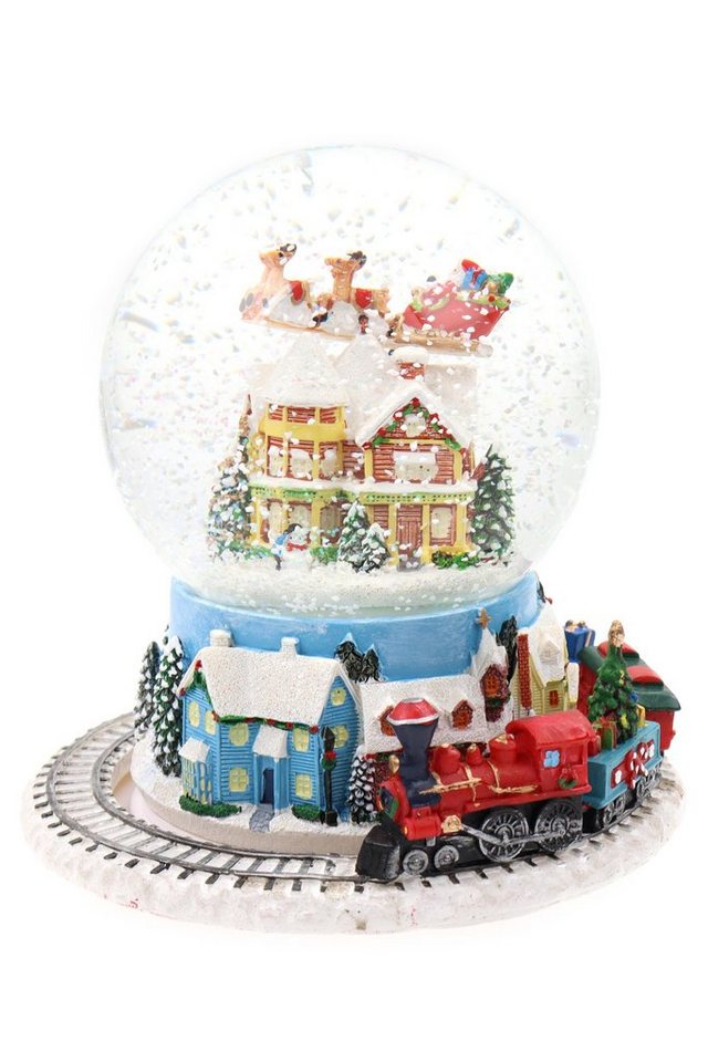 ELLUG Schneekugel Schneekugel zum Aufziehen, rotierender Zug & Fliegender Schlitten ELLUG Schneekugel Schneekugel zum Aufziehen, rotierender Zug & Fliegender Schlitten von ELLUG