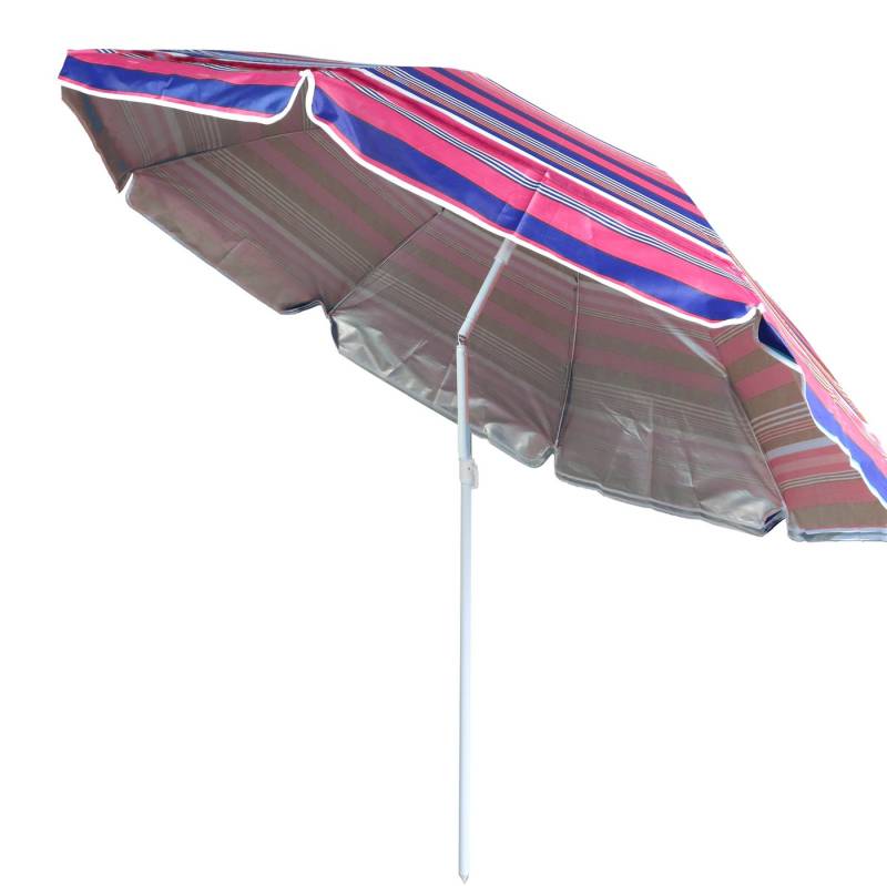 ELLUG Sonnenschirm gestreifter Sonnenschirm UV-Schutz UPF 50+ mit Kippfunktion, Kippfunktion von ELLUG