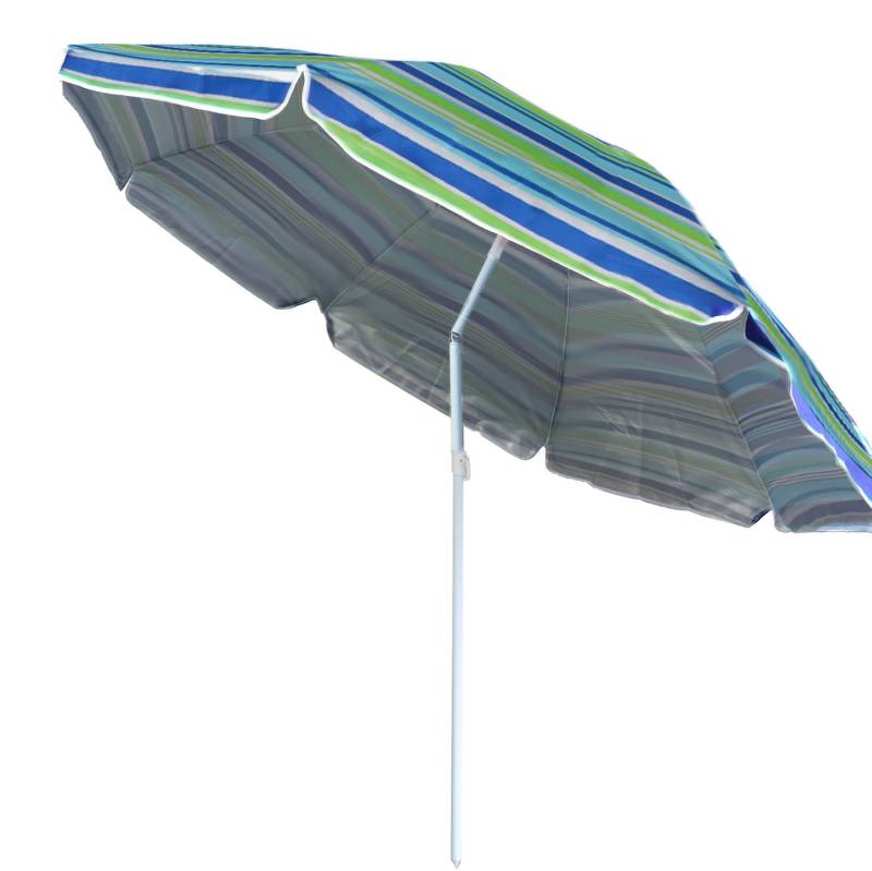 ELLUG Sonnenschirm gestreifter Sonnenschirm UV-Schutz UPF 50+ mit Kippfunktion, Kippfunktion von ELLUG