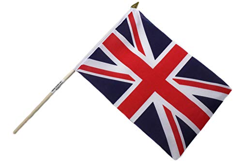 Fahne Flagge 21 * 16cm mit Holzstab (21 * 16cm, Großbritannien) von ELLUG