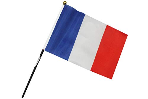 Fahne Flagge 23x15cm mit schwarzem Kunststoffstab (Frankreich) von ELLUG