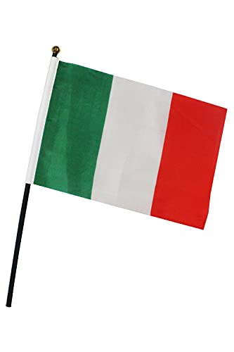 Fahne Flagge 23x15cm mit schwarzem Kunststoffstab (Italien) von ELLUG