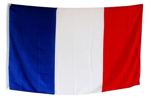 Große Fahne Flagge 90 * 150cm Hissfahne Hissflagge mit Ösen für Fahnenmast (Frankreich) von ELLUG