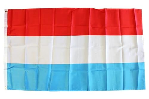 Große Fahne Flagge 90 * 150cm Hissfahne Hissflagge mit Ösen für Fahnenmast (Luxembourg) von ELLUG