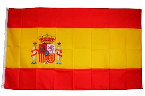 Große Fahne Flagge 90 * 150cm Hissfahne Hissflagge mit Ösen für Fahnenmast (Spanien) von ELLUG