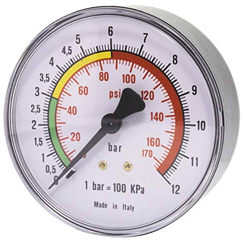 ELMAG 42225 Druckluft Manometer 63 mm 0-16 bar mit Außengewinde hinten 1/4" von ELMAG