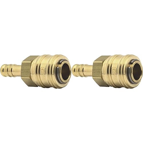 ELMAG 42316 Euro Druckluft Kupplung aus Messing mit 6 mm Schlauchtülle (Packung mit 2) von ELMAG
