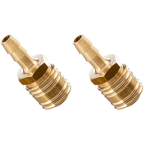 ELMAG 42318 Euro Druckluft Kupplung aus Messing mit 9 mm Schlauchtülle (Packung mit 2) von ELMAG