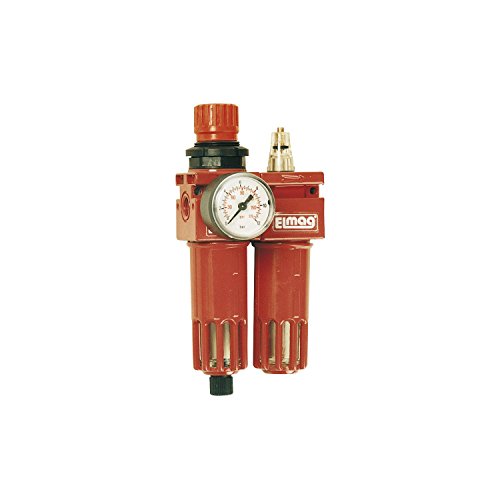 ELMAG 42541 Druckluft Wartungseinheit mit Filter, Regler und Öler Anschlussgewinde 1/4" von ELMAG