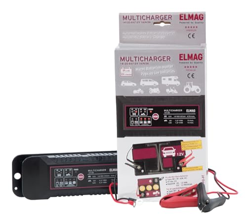 ELMAG Automatisches-Batterieladegerät 6/12 V. MULTICHARGER 14120, max. 1,0/4,5 A, 56030 von ELMAG