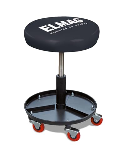 ELMAG Fahrbarer Arbeitsstuhl | Höhenverstellbar 45-60cm | bis 150kg belastbar | ø38 cm | Werkstatthocker ELMAG Fahrbarer Arbeitsstuhl | Höhenverstellbar 45-60cm | bis 150kg belastbar | ø38 cm | Werkstatthocker von ELMAG