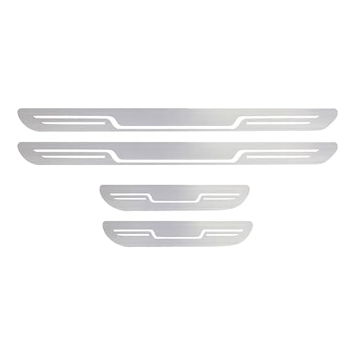 ELNas 4 Stück Edelstahl Auto Einstiegsleisten Schutz für Hyundai Tucson PHEV 2021-2022, Türschweller Kratzschutz Abdeckung Protector Pedal Zubehör,B Silver von ELNas