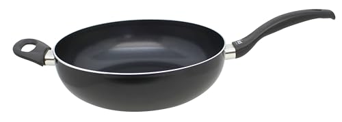 ELO Basic Ducto Wok- und Pastapfanne 28 cm mit Gegengriff, aus Aluminium, hochwertige Antihaft Pfanne PFAS-frei mit ELODUR® Select Beschichtung, kratzfest Bratpfanne,Induktion von ELO