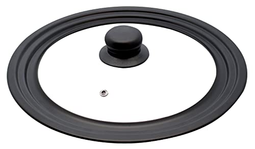 ELO Universaldeckel 24/26/28 cm, mit abgestuftem Carbonstahlrand, Antihaftversiegelt, leichte Reinigung, hitzeisolierender Kunstoffknopf, Glassichtfesnter mit Entlüftungsloch ELO Universaldeckel 24/26/28 cm, mit abgestuftem Carbonstahlrand, Antihaftversiegelt, leichte Reinigung, hitzeisolierender Kunstoffknopf, Glassichtfesnter mit Entlüftungsloch von ELO