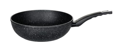 ELO Granit Evolution Wok Pfanne Wokpfanne, Aluminium, Schwarz, 28 cm von ELO