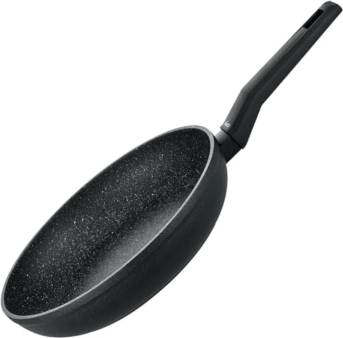 ELO 8383826 Bratpfanne, 28 cm, Granit Solution, Küchenpfanne, Kochtopf, geeignet für alle Herdarten, Aluminium, Keramik, Kunststoff, Schwarz, 28 cm von ELO