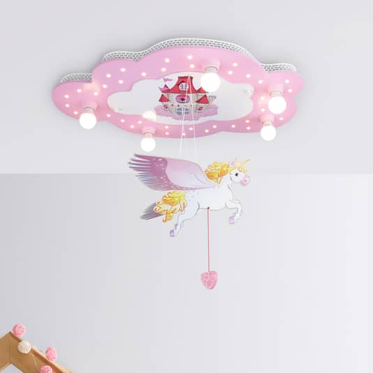 Elobra Kinder Deckenlampe Deckenlampe Decke Lampe Leuchte Schloss Mit Einhorn B-Ware von ELOBRA