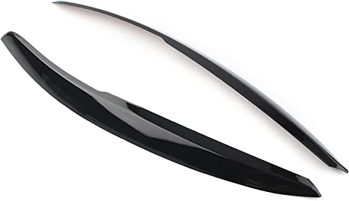 ELODEK Auto Scheinwerfer Augenbrauen für Polo Mk5 6R 6C 2010 2011 2012 2013 2014-2017+, Frontscheinwerfer Augenbrauen Dekorativ Aufkleber Augenlid Aufkleber,Glossy Black von ELODEK