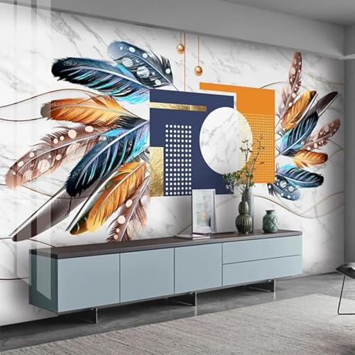 ELOIR Wandbild 3d Wohnzimmer Dekorative Tapete Farbe Feder Schmetterling Marmor Innenwandkunst PVC Selbstklebendes Papiergemälde ELOIR Wandbild 3d Wohnzimmer Dekorative Tapete Farbe Feder Schmetterling Marmor Innenwandkunst PVC Selbstklebendes Papiergemälde von ELOIR