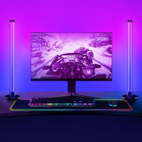 ELOUYCKE Smart LED Lightbar 2er Set, RGB Lampe TV Hintergrundbeleuchtung funktioniert Sync mit Musik und APP Control Steuerung für Gaming, Filme, PC, Raumdekoration von ELOUYCKE