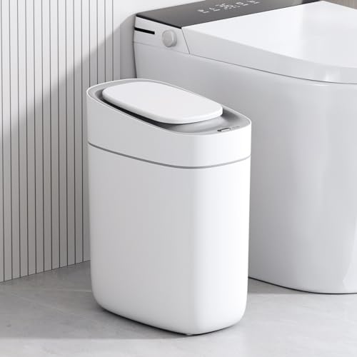 ELPHECO Badezimmer-Sensor-Mülleimer für enge Räume (weiß) von ELPHECO