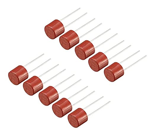 10 Stk. Miniaturzylinder Sicherung, Printsicherung, Topfsicherung träge 1A 250V rot ®elpohl von elpohl