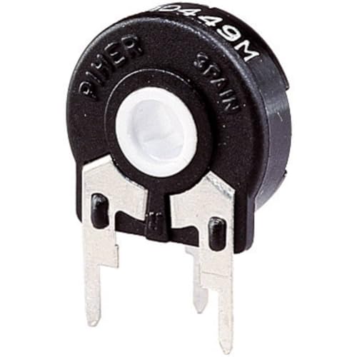 Trimmer, Trimmpotentiometer, Potentiometer stehend 100K Ohm, Piher PT15 stehend für Steckachse elpohl® von ELPOHL