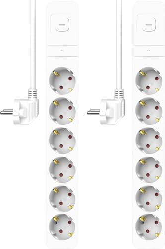 2-er Set ELRO ES706 6-Fach Steckdosenleiste mit Überspannungsschutz – 1,5 m Kabel und Schalter – Kindersicherung – Schukostecker – max. 3680 W – TÜV getest 2-er Set ELRO ES706 6-Fach Steckdosenleiste mit Überspannungsschutz – 1,5 m Kabel und Schalter – Kindersicherung – Schukostecker – max. 3680 W – TÜV getest von ELRO