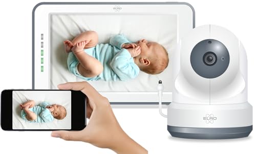 ELRO BC4000 Baby Monitor Royale Full HD Babyfon mit 12,7 cm Touchscreen und App von ELRO