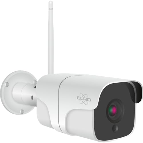 ELRO CO7000 WiFi IP Sicherheitskamera Full HD 1080P, Außenbereich, Bewegungserkennung, Nachtsicht, IP66 Wasserdicht von ELRO