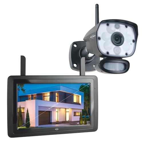 ELRO CZ60RIPS Color Night Vision 1080P HD Überwachungs-Kamera Set mit 9” Bildschirm und App, 2-teiliges Set von ELRO