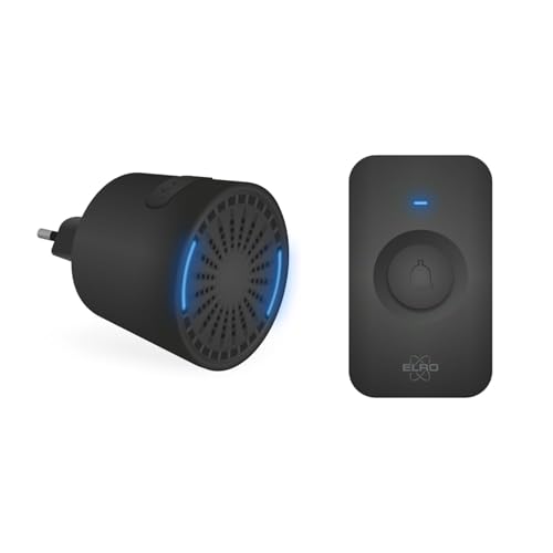 ELRO DB2000 Funk-Türklingel-Set - mit kompakten Plug-In-Empfänger - Reichweite 200 Meter - IP65 wasserdicht - 64 Melodien - Schwarz ELRO DB2000 Funk-Türklingel-Set - mit kompakten Plug-In-Empfänger - Reichweite 200 Meter - IP65 wasserdicht - 64 Melodien - Schwarz von ELRO