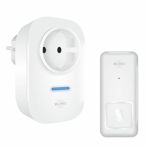 ELRO DB4000 Drahtloses kinetisches Türklingel-Set - mit Steck-Empfänger mit Steckdose - keine Batterien nötig 150 Meter ELRO DB4000 Drahtloses kinetisches Türklingel-Set - mit Steck-Empfänger mit Steckdose - keine Batterien nötig 150 Meter von ELRO
