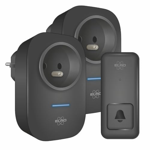 ELRO DB4000PF-P1C2B Kinetic Türklingel-Set, kabellos, mit 2 x Plug-in-Empfänger mit Stecker, ohne Batterien ELRO DB4000PF-P1C2B Kinetic Türklingel-Set, kabellos, mit 2 x Plug-in-Empfänger mit Stecker, ohne Batterien von ELRO