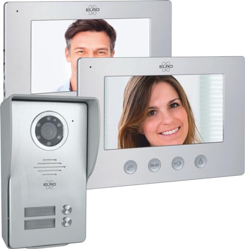 ELRO DV4000-2 Video-Türsprechanlage Kit │ 2 Wohnungen │ 1080P Full HD Kamera mit Nachtsicht │ 4-Draht Kabel │ 16 Klingeltöne von ELRO