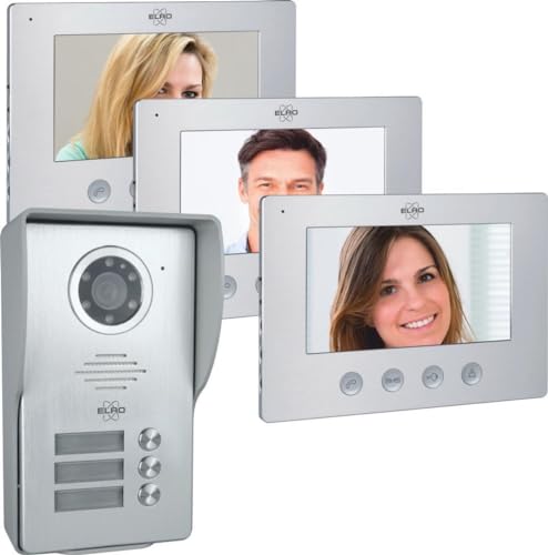 ELRO DV4000-3 Video-Türsprechanlage Kit │ 3 Wohnungen │ 1080P Full HD Kamera mit Nachtsicht │ 4-Draht Kabel │ 16 Klingeltöne ELRO DV4000-3 Video-Türsprechanlage Kit │ 3 Wohnungen │ 1080P Full HD Kamera mit Nachtsicht │ 4-Draht Kabel │ 16 Klingeltöne von ELRO