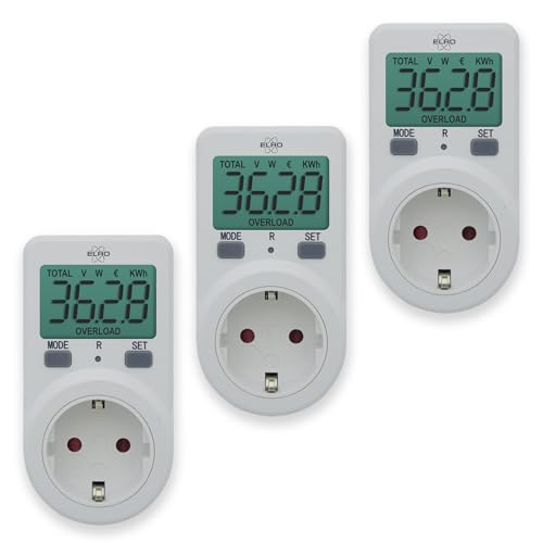 ELRO EM1000-3 Plug-in-Energiezähler | Einblick in Energieverbrauch und -kosten | bis zu 3600W ELRO EM1000-3 Plug-in-Energiezähler | Einblick in Energieverbrauch und -kosten | bis zu 3600W von ELRO