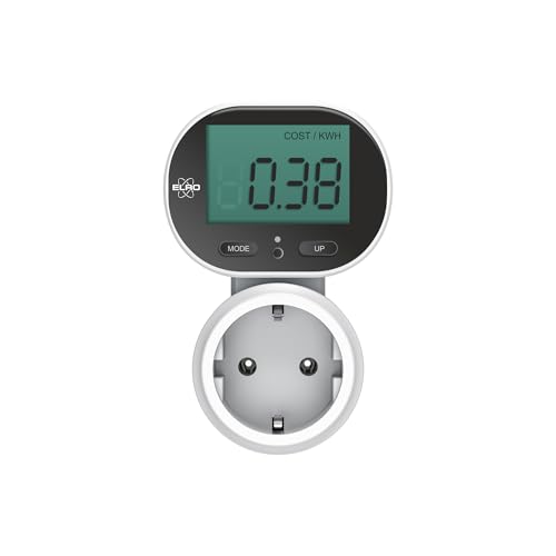 ELRO EM5000 Plug-in Energiemessgerät | Einblick in Energieverbrauch und -kosten | Kippbares Display | bis 3600W von ELRO