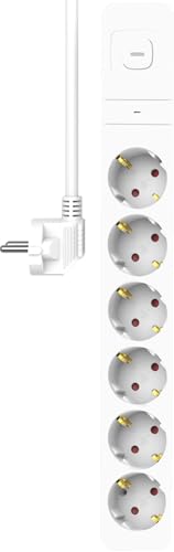 ELRO ES303 5-Fach Steckdosenleiste mit 1.5 m Kabel und Schalter – 3 x Steckdose + USB + USB-C – Kindersicherung – Schuko-Stecker – max. 3680 W – TÜV-geprüft von ELRO